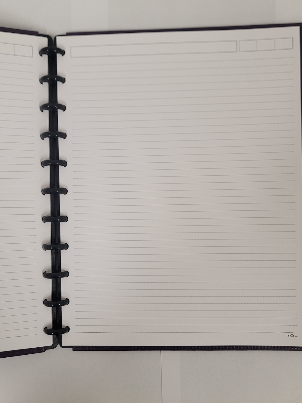 TUL Discbound Notebook Genuine Leather Cover Purple Letter Size - Picture 5 of 8